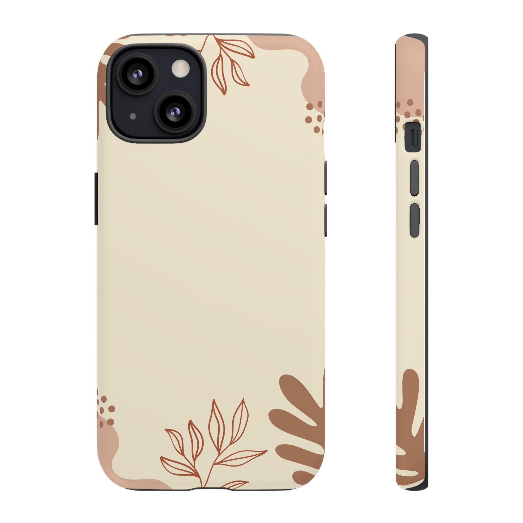 Floral Beige Tough Phone Case