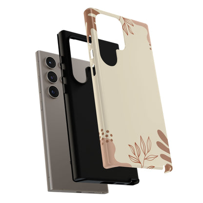 Floral Beige Tough Phone Case