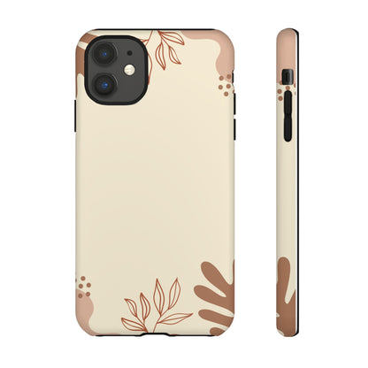 Floral Beige Tough Phone Case