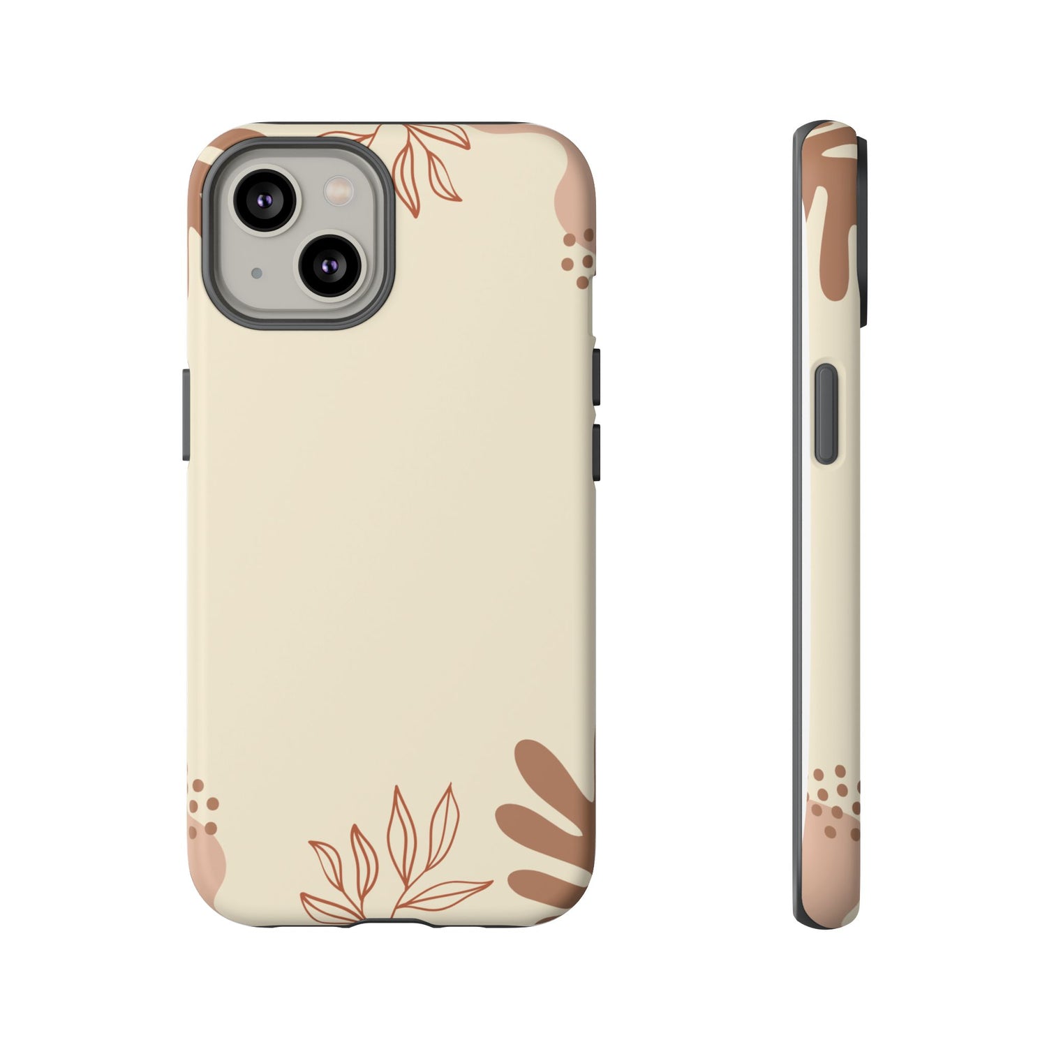 Floral Beige Tough Phone Case