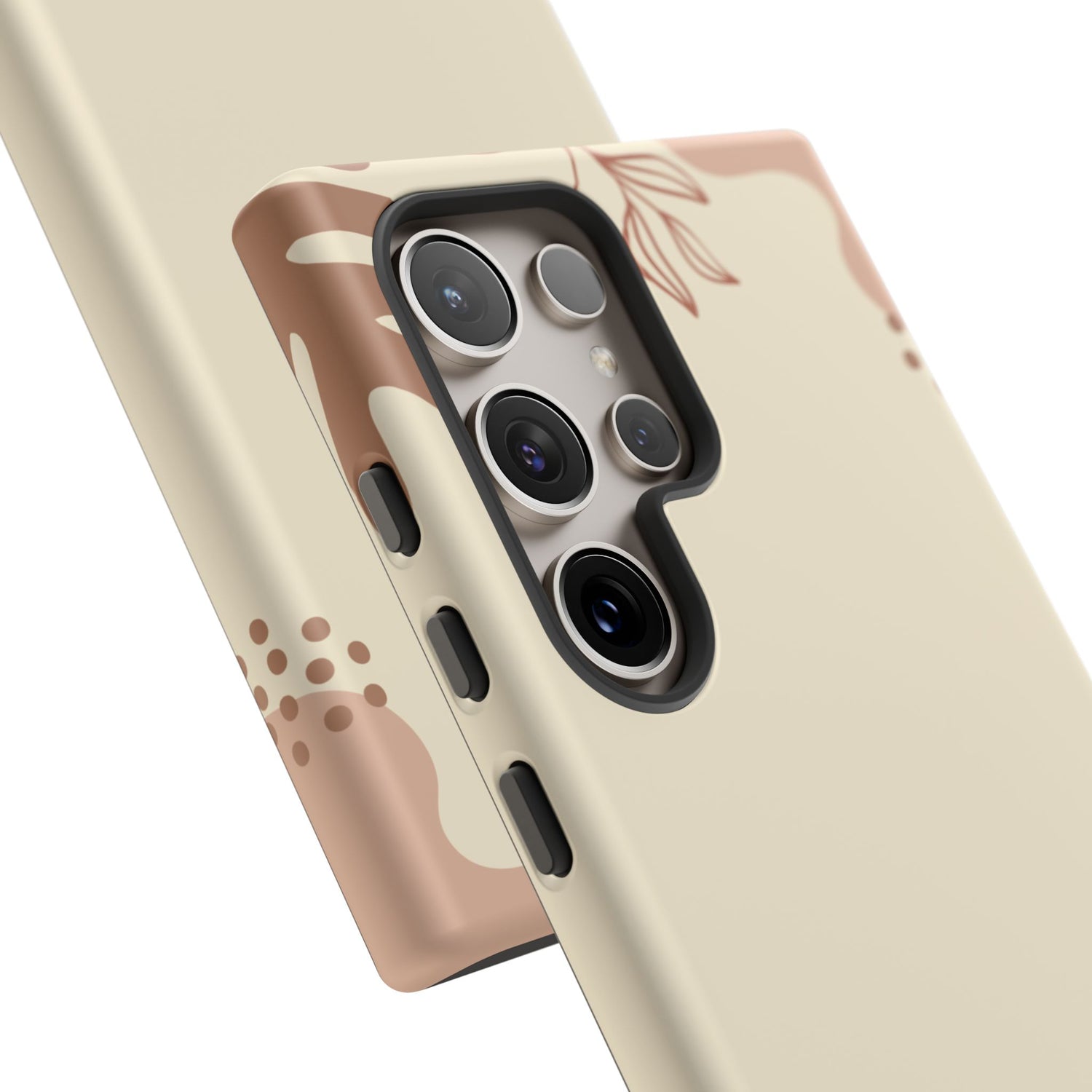 Floral Beige Tough Phone Case