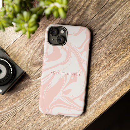 Simple Pink Marble Tough Case