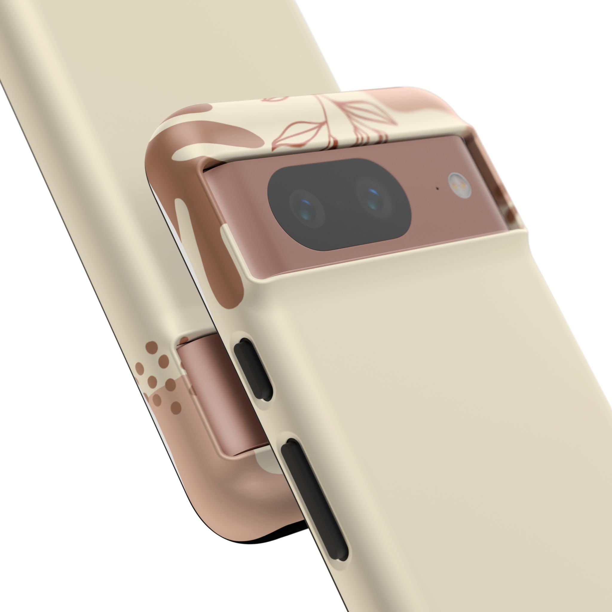 Floral Beige Tough Phone Case