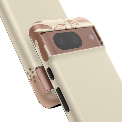 Floral Beige Tough Phone Case