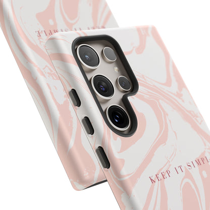 Simple Pink Marble Tough Case