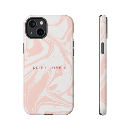 Simple Pink Marble Tough Case