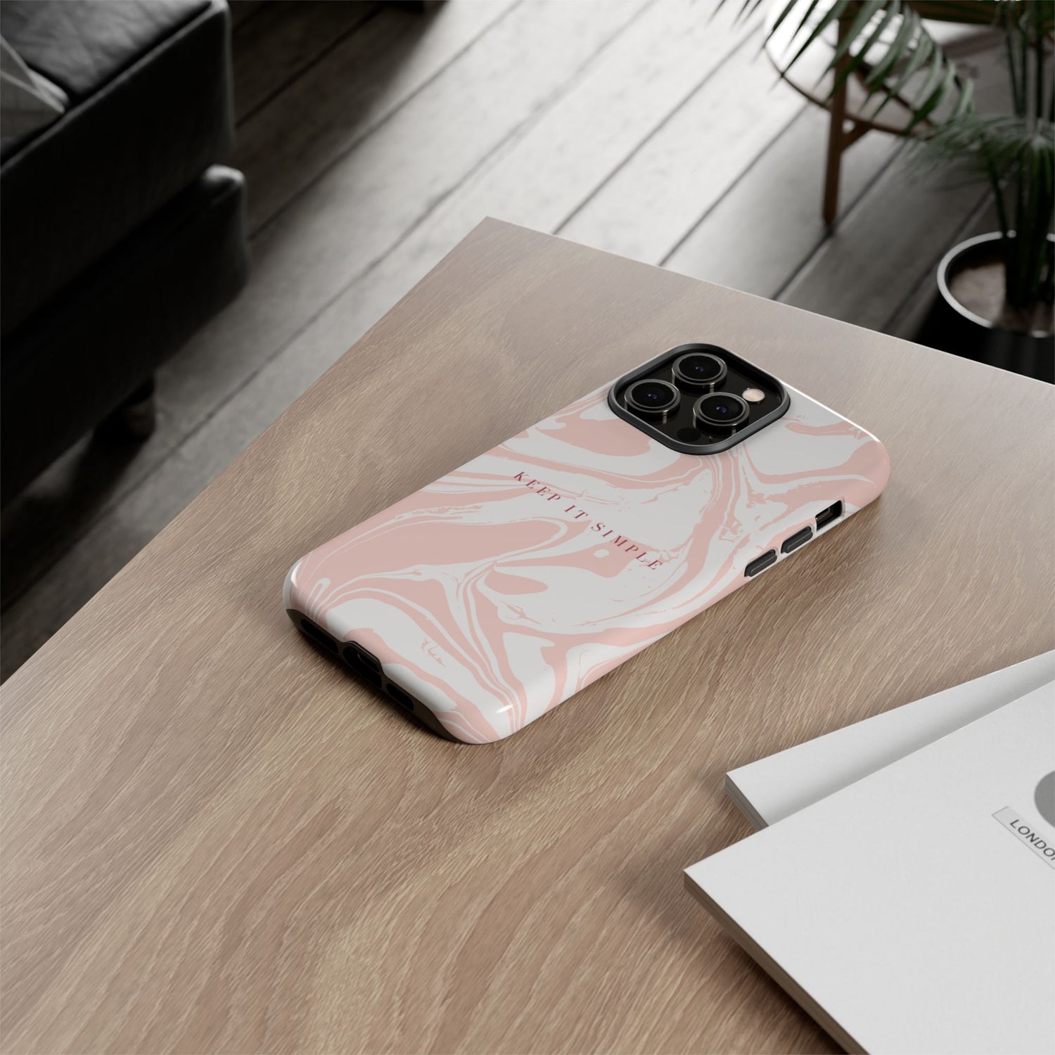 Simple Pink Marble Tough Case