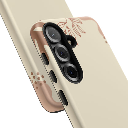 Floral Beige Tough Phone Case