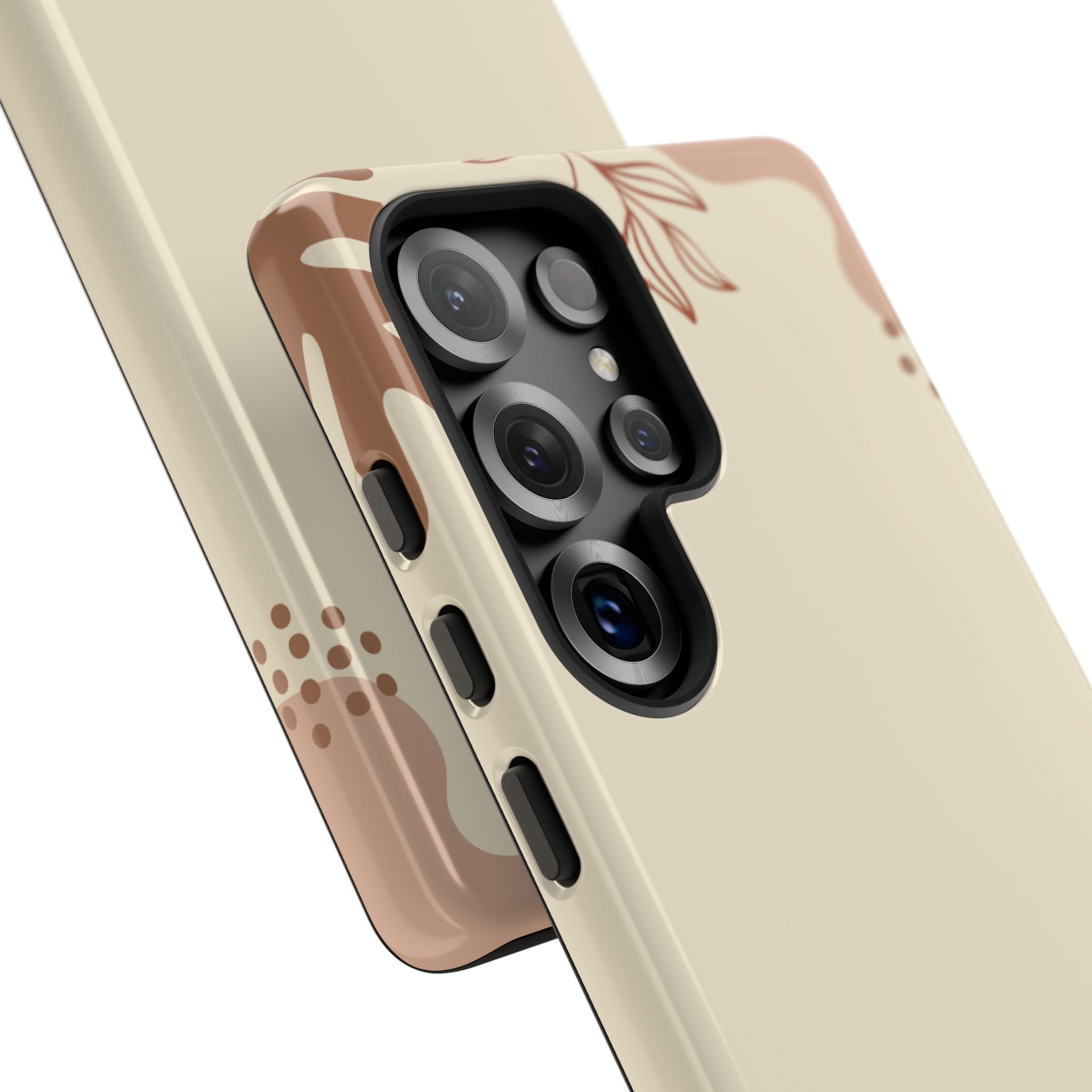 Floral Beige Tough Phone Case