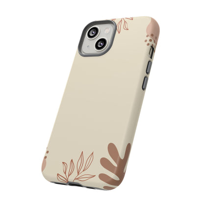 Floral Beige Tough Phone Case