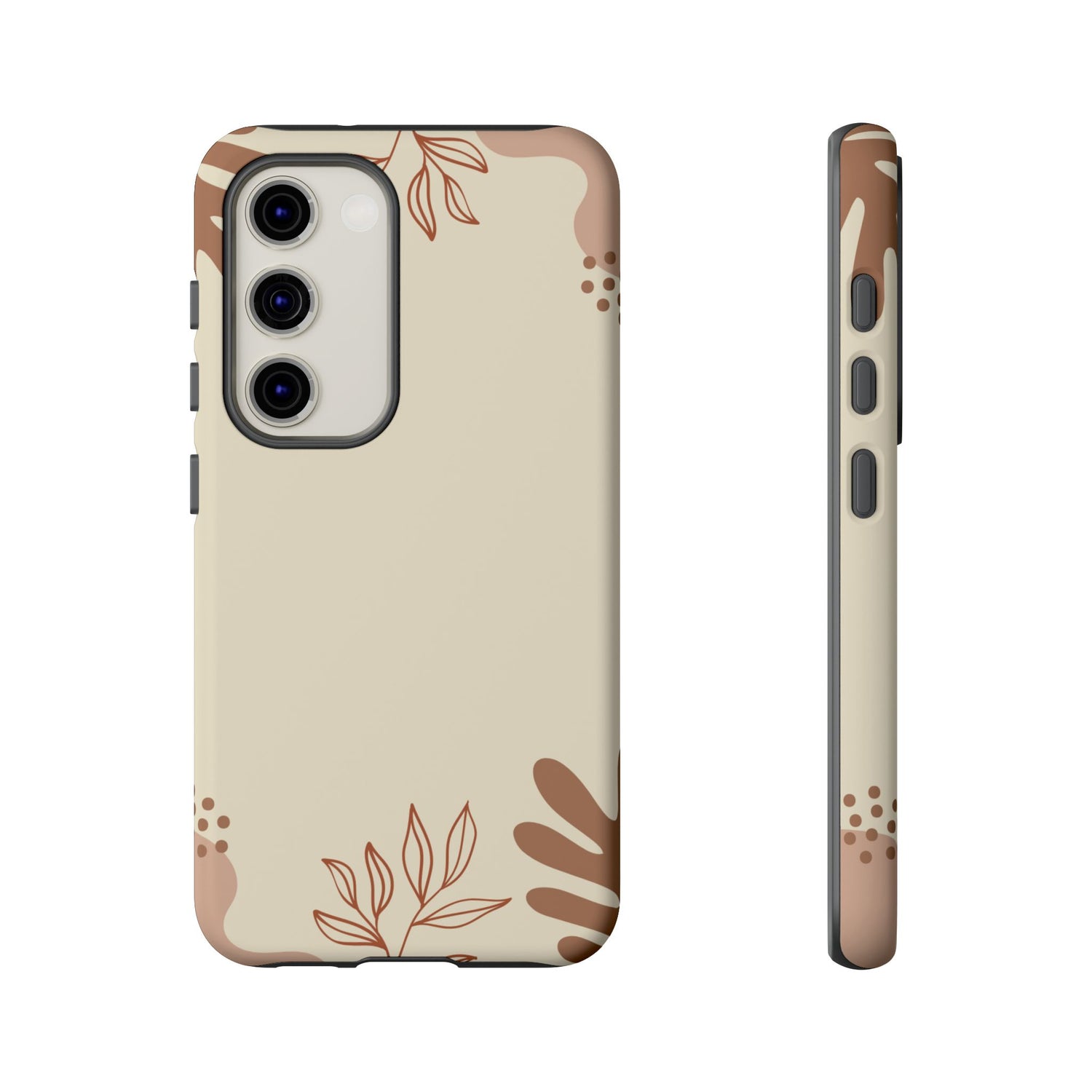 Floral Beige Tough Phone Case