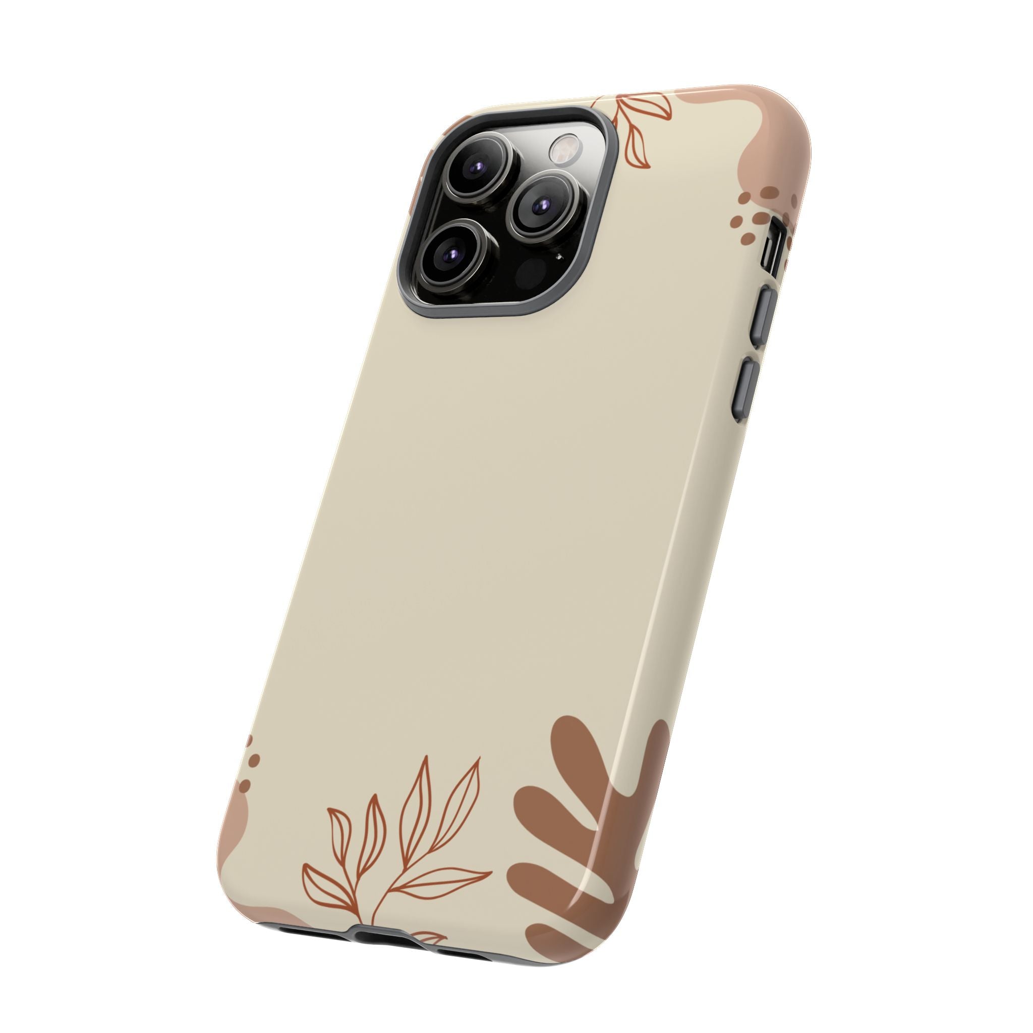 Floral Beige Tough Phone Case