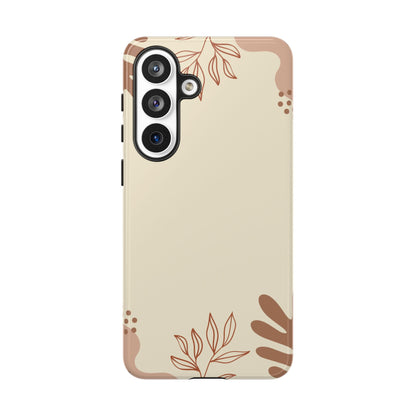 Floral Beige Tough Phone Case
