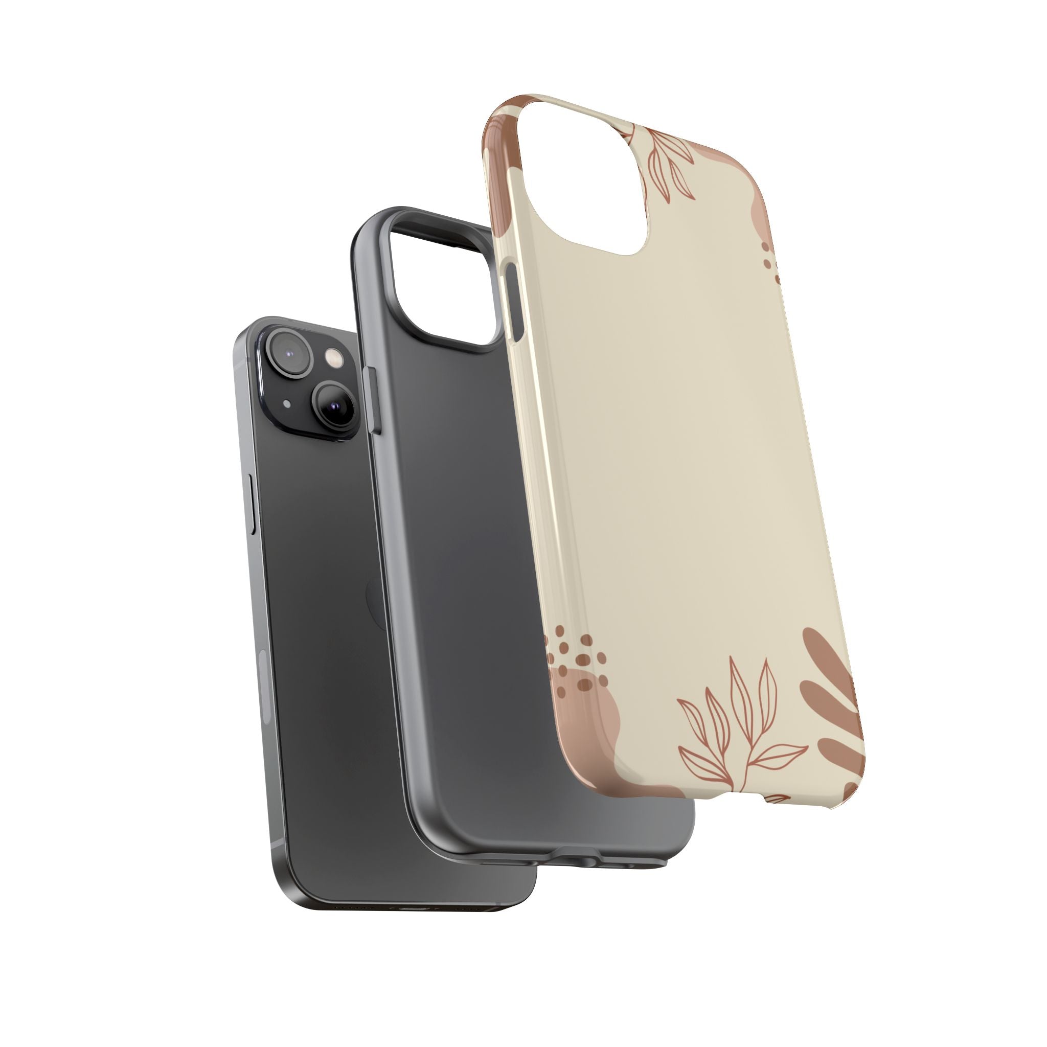 Floral Beige Tough Phone Case