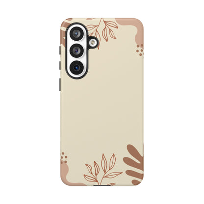 Floral Beige Tough Phone Case