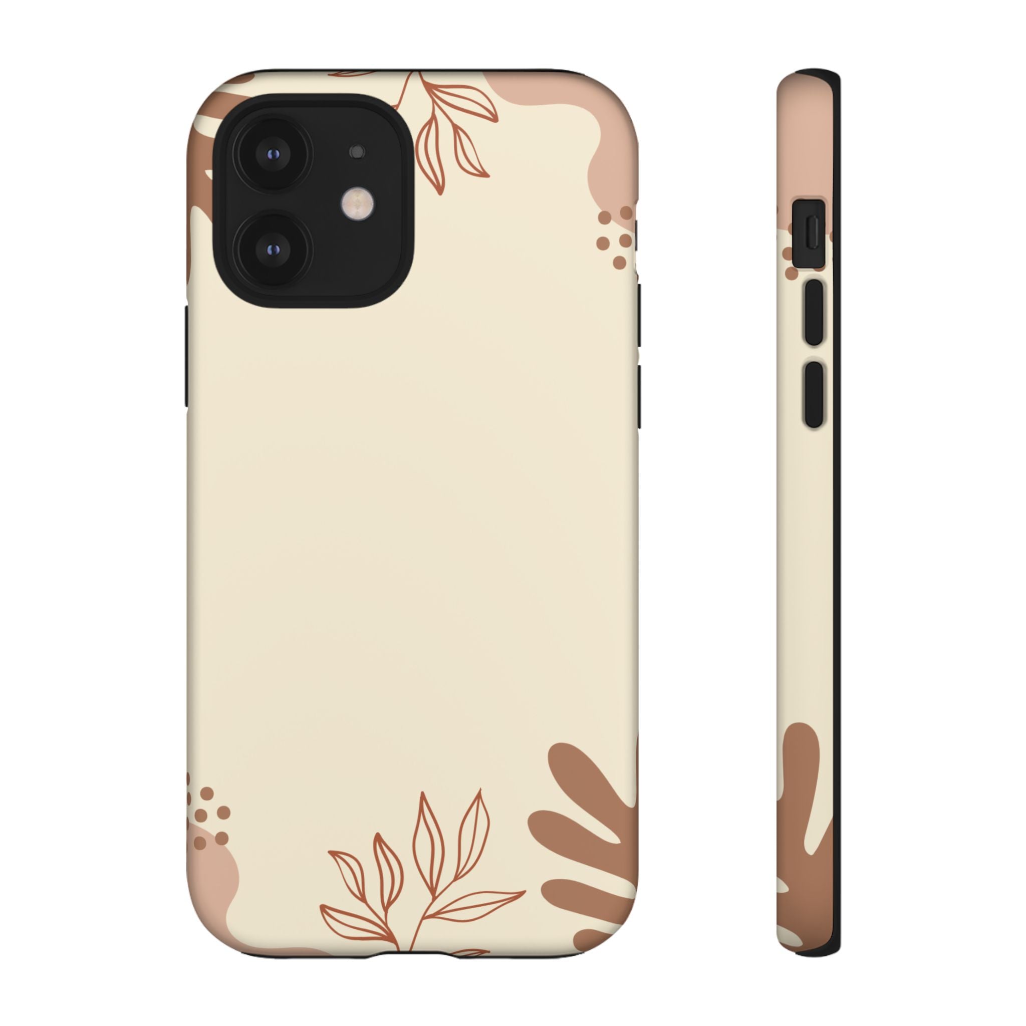 Floral Beige Tough Phone Case