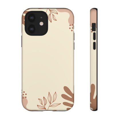 Floral Beige Tough Phone Case