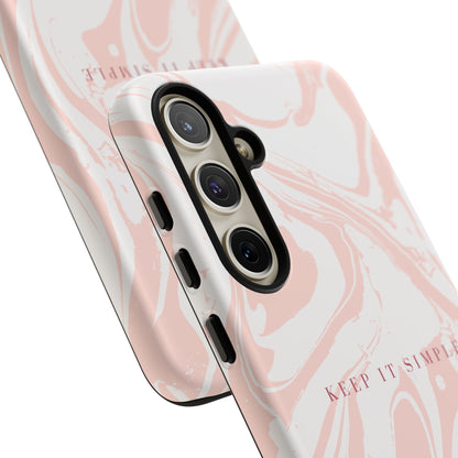 Simple Pink Marble Tough Case