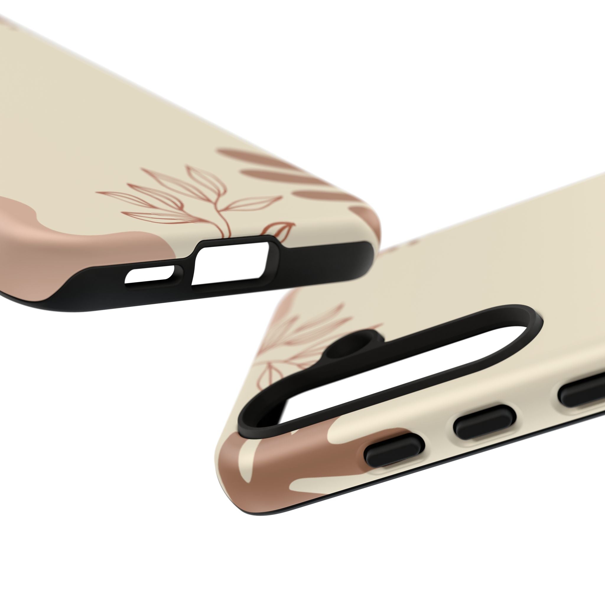 Floral Beige Tough Phone Case