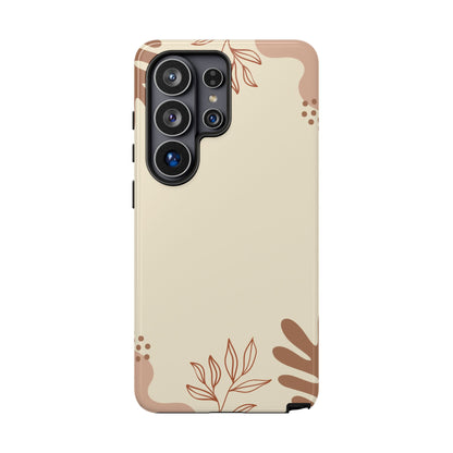 Floral Beige Tough Phone Case