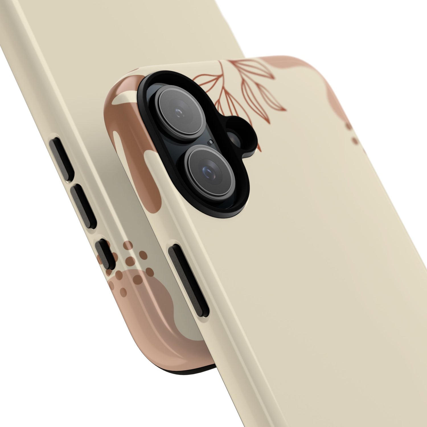 Floral Beige Tough Phone Case