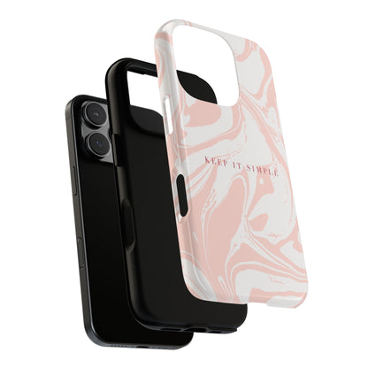 Simple Pink Marble Tough Case