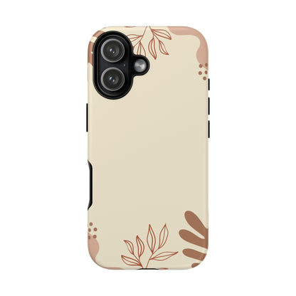 Floral Beige Tough Phone Case