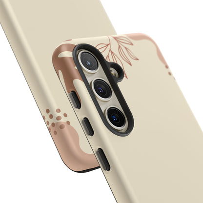 Floral Beige Tough Phone Case