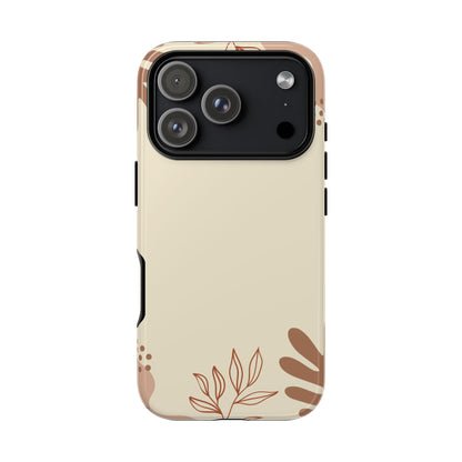 Floral Beige Tough Phone Case