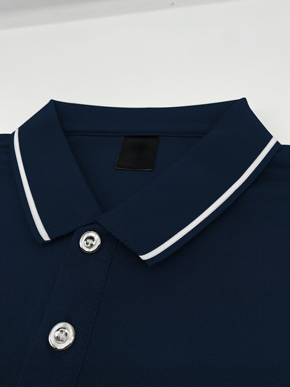 Classic Mens Golf Shirt - Relaxed Fit, Breathable Short Sleeve, Classic Collar Style - Perfect for Warm Weather Golfing, Hiking, and Outdoor Activities