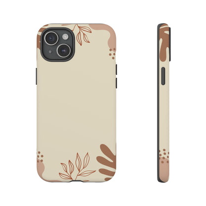 Floral Beige Tough Phone Case