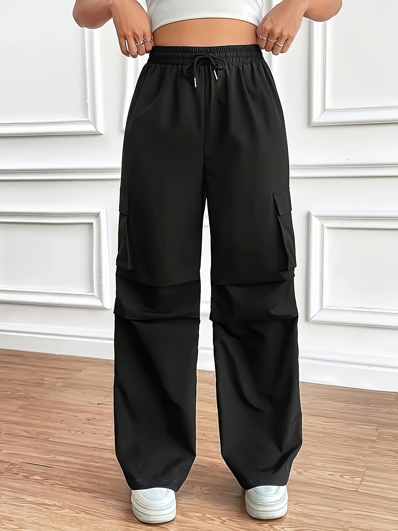 Stylish Plus Size Cargo Pants - Women&