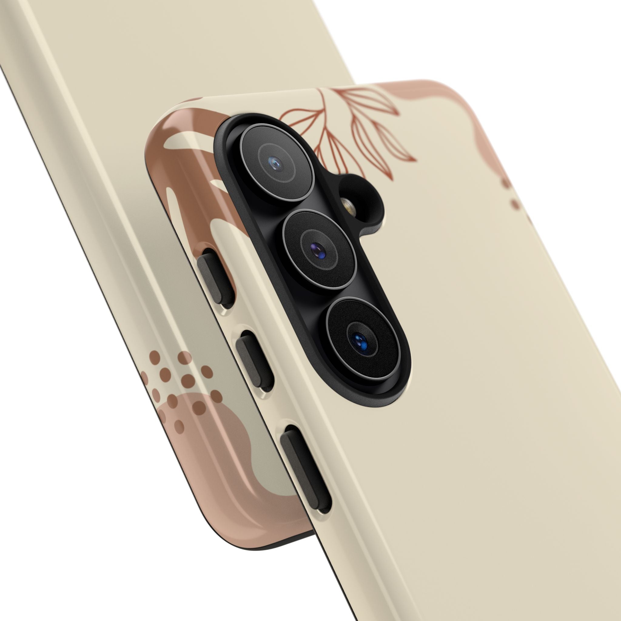Floral Beige Tough Phone Case