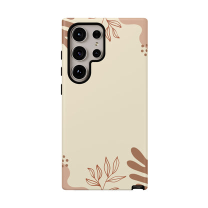 Floral Beige Tough Phone Case