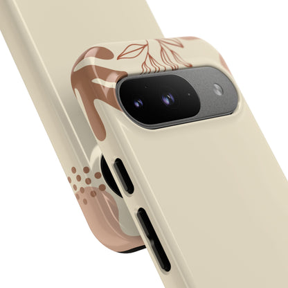 Floral Beige Tough Phone Case