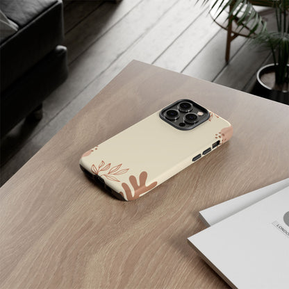 Floral Beige Tough Phone Case