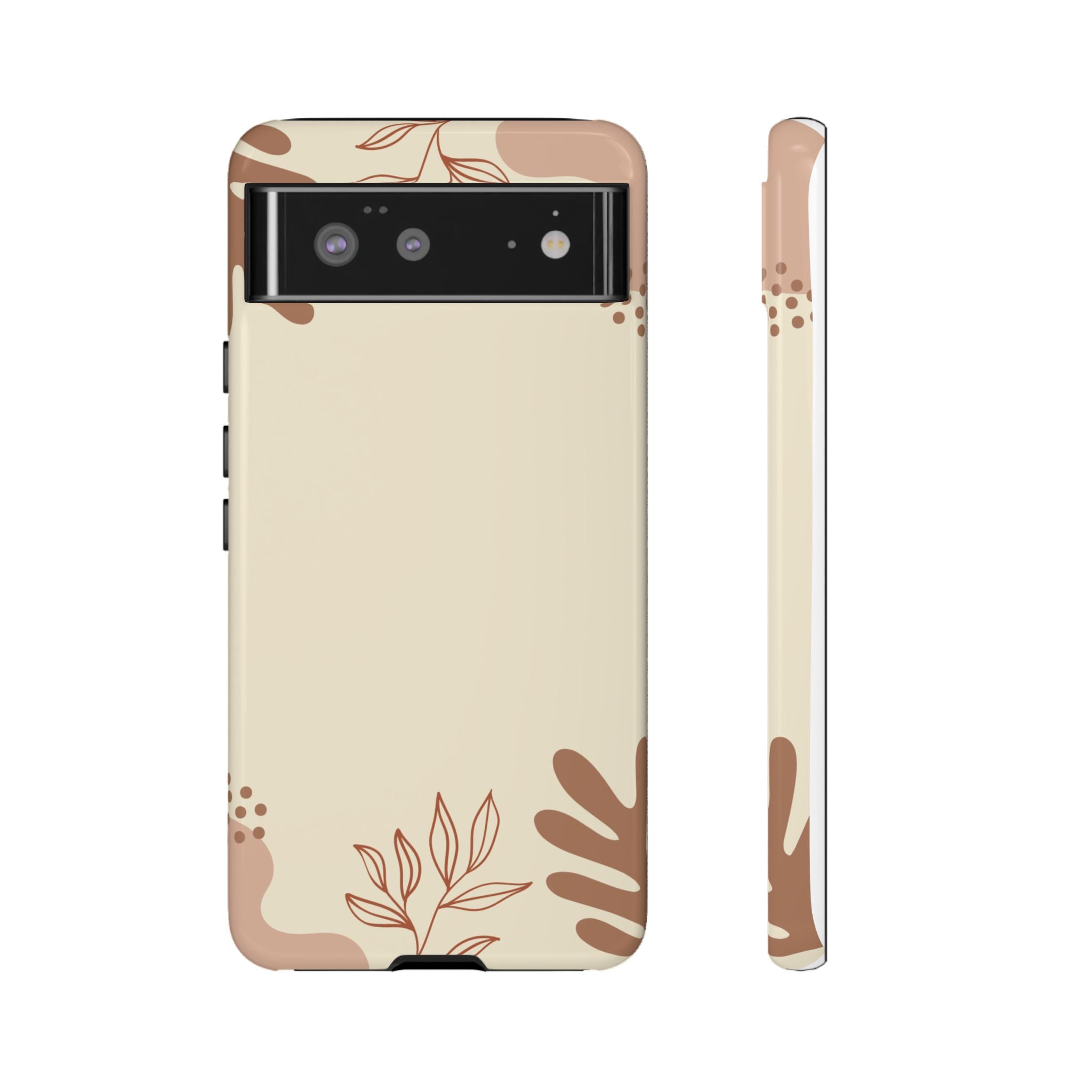 Floral Beige Tough Phone Case