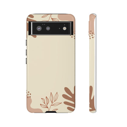 Floral Beige Tough Phone Case