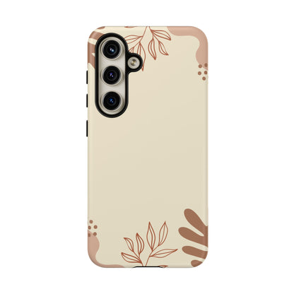 Floral Beige Tough Phone Case