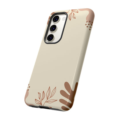 Floral Beige Tough Phone Case