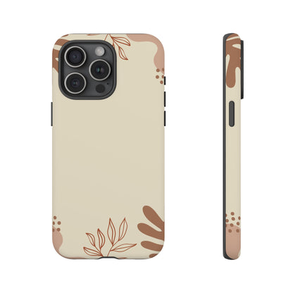 Floral Beige Tough Phone Case