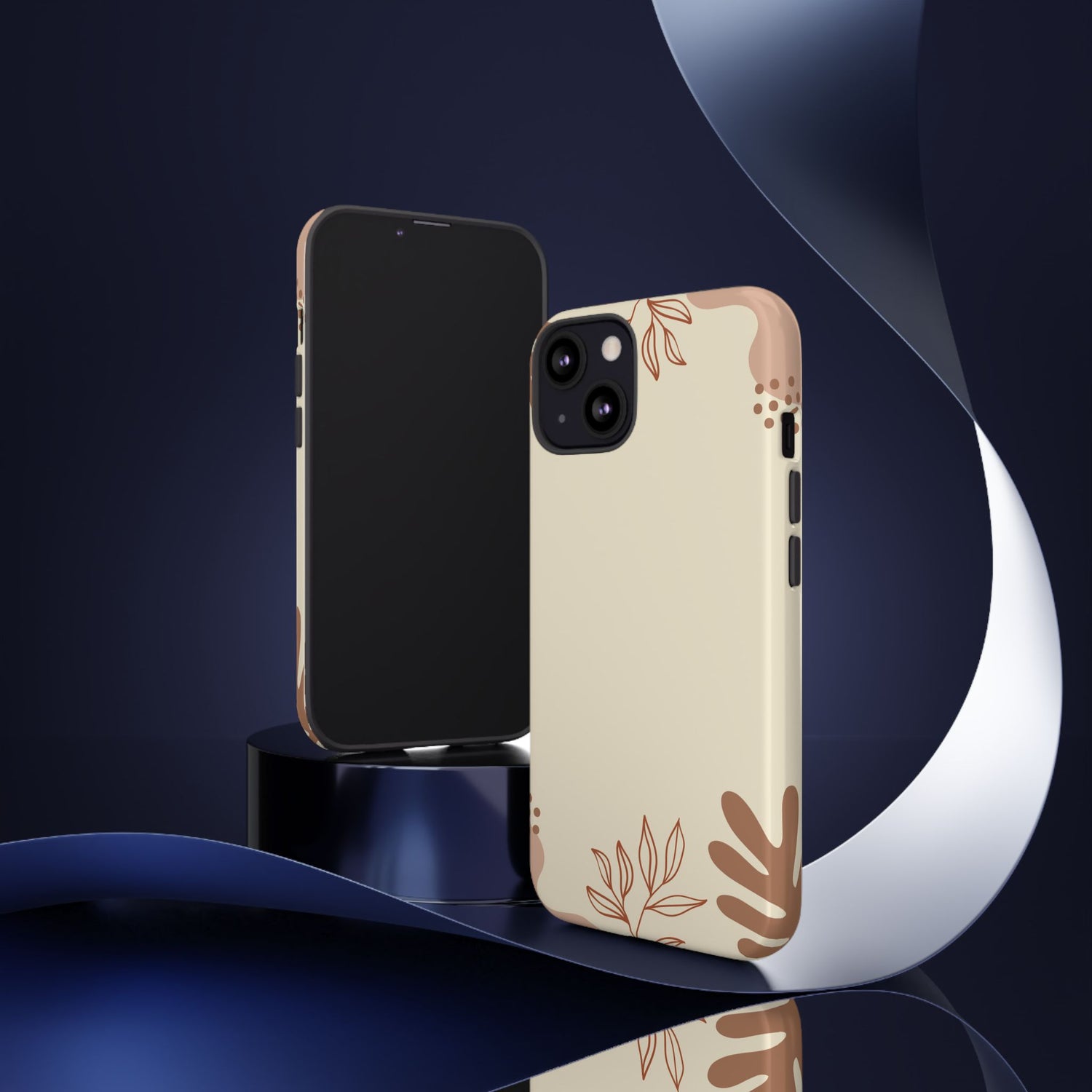 Floral Beige Tough Phone Case
