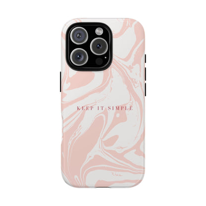Simple Pink Marble Tough Case