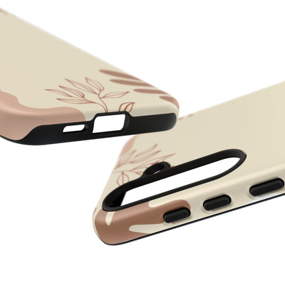 Floral Beige Tough Phone Case