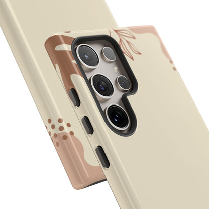 Floral Beige Tough Phone Case
