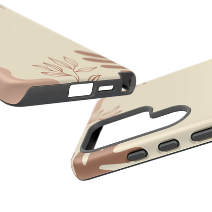 Floral Beige Tough Phone Case