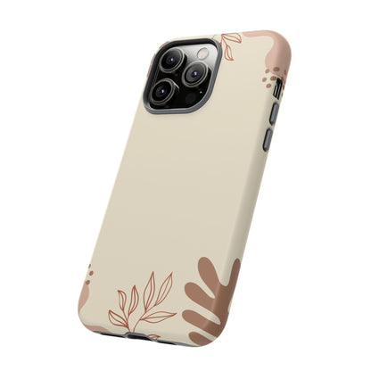 Floral Beige Tough Phone Case