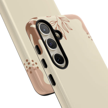 Floral Beige Tough Phone Case