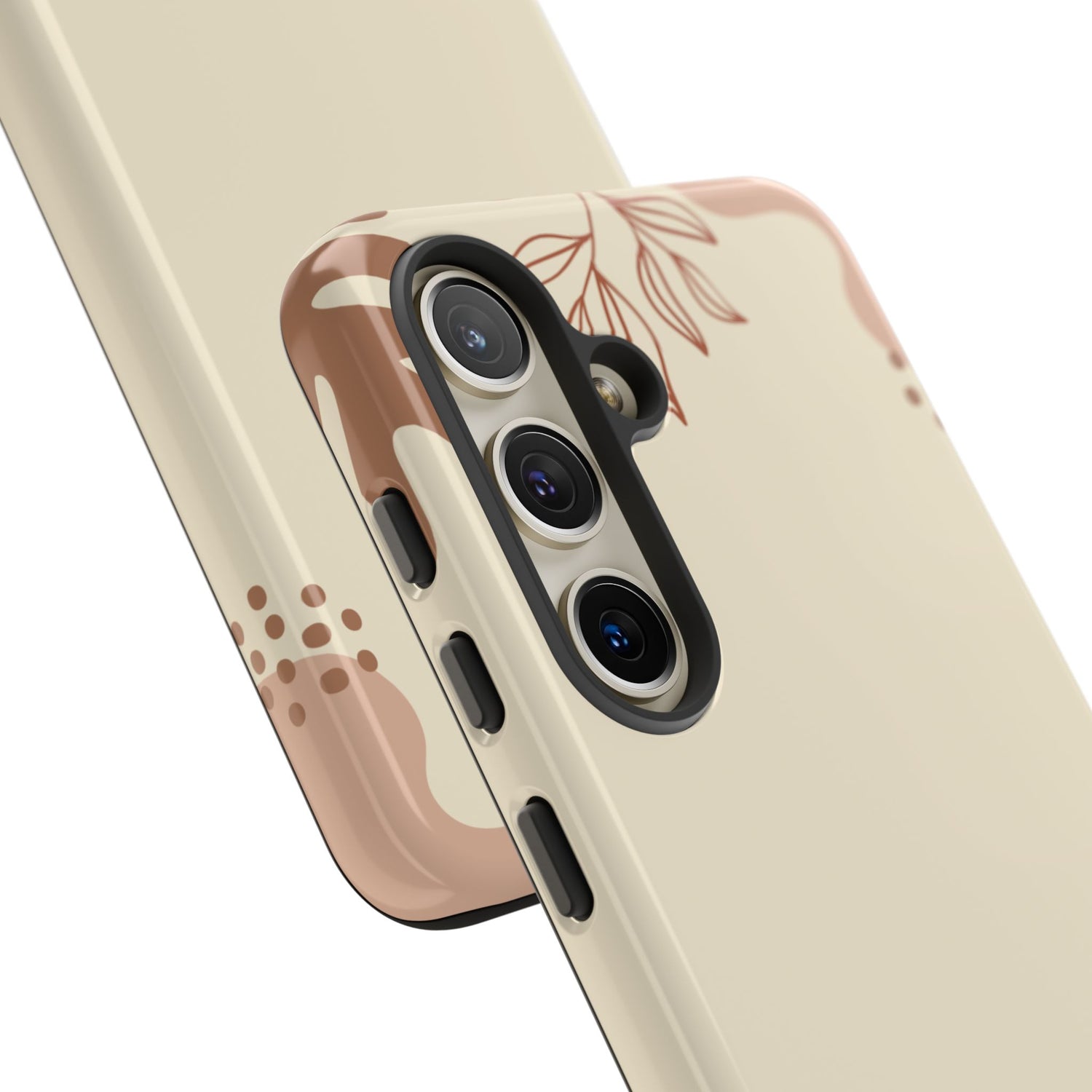 Floral Beige Tough Phone Case