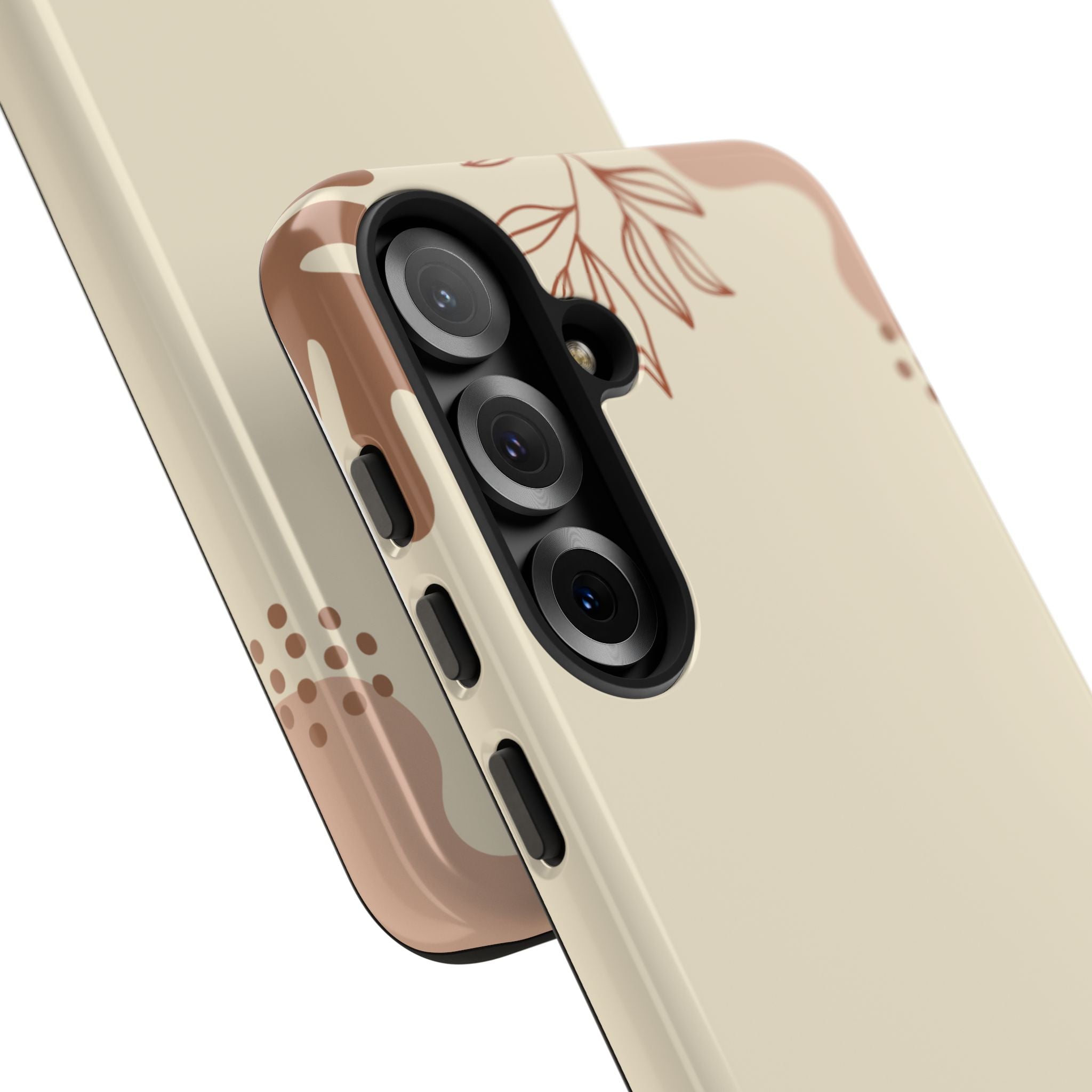 Floral Beige Tough Phone Case